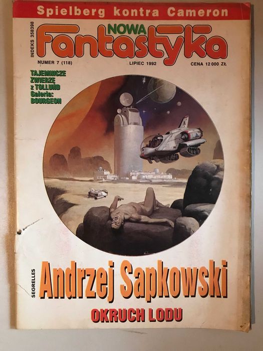 Miesięcznik Nowa Fantastyka. Numer 7 z 1992 r. Sapkowski "Okruch lodu"