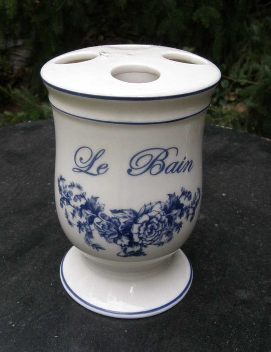 Komplet łazienkowy ceramika kobalt