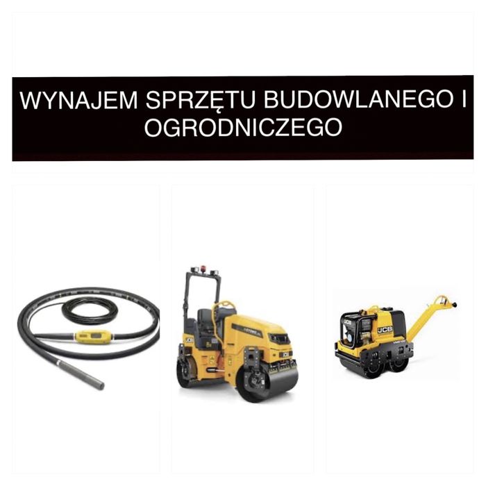 Walec JCB /wibrator do betonu wacker - wynajem sprzętu budowlanego