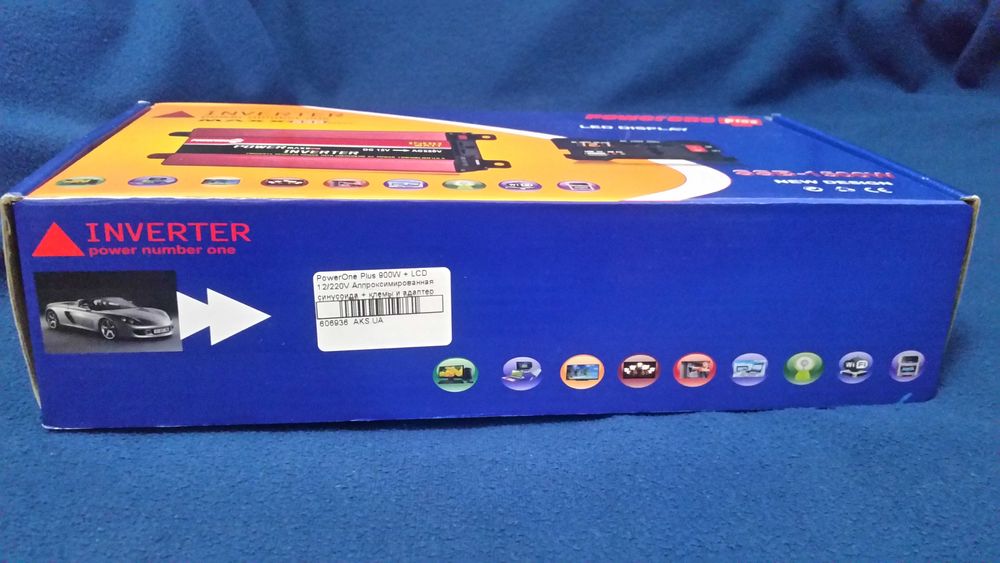 Преобразователь напряжения PowerOne Plus 900W + LCD 12/220V SSB-1500W