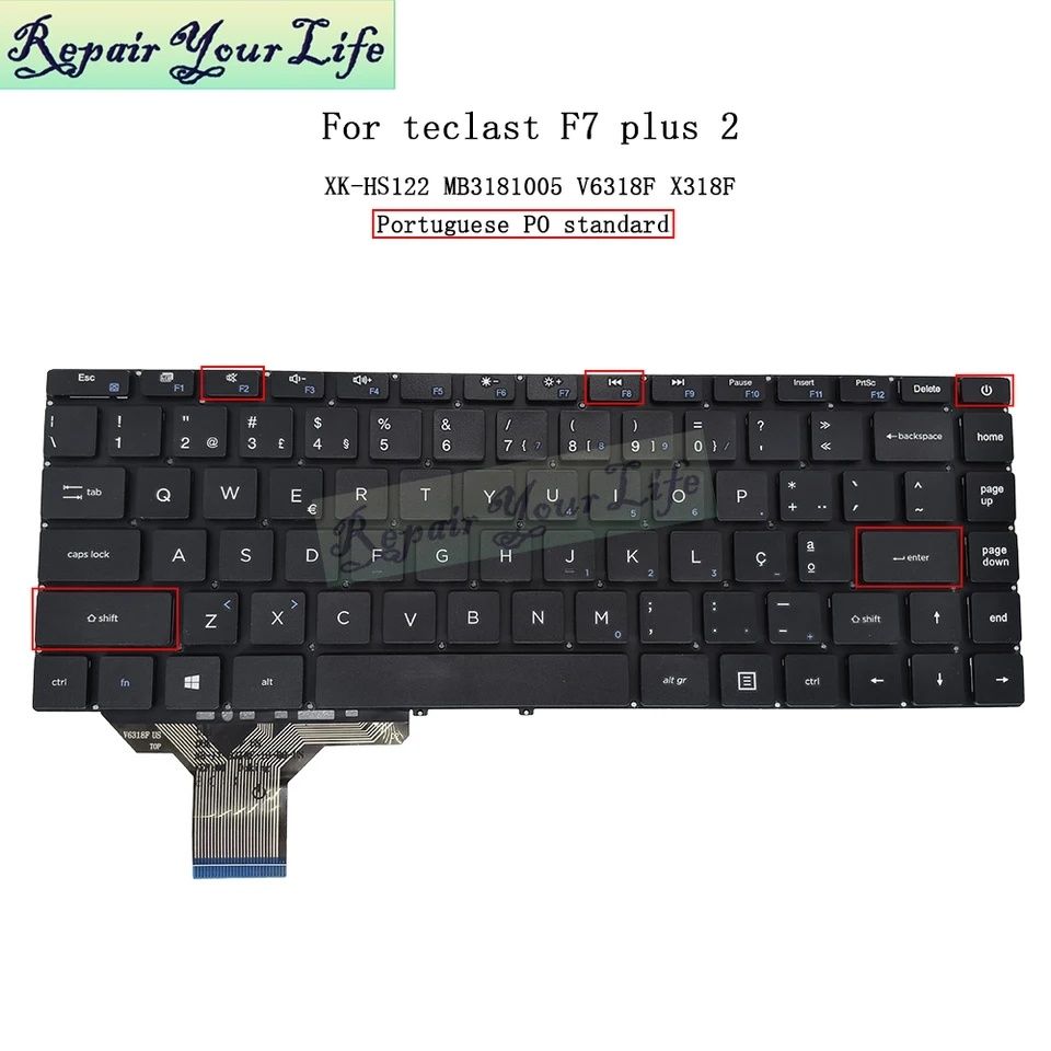 Teclado para teclast f7 plus 2