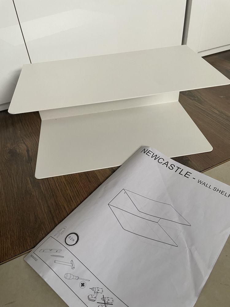 2sztuki Półka metalowa stolik nocny minimalistyczny Westwing