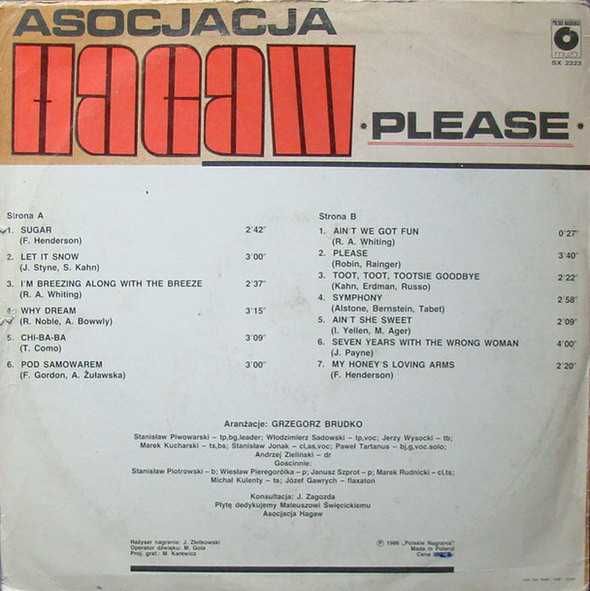 Asocjacja Hagaw – Please Winyl Vinyl