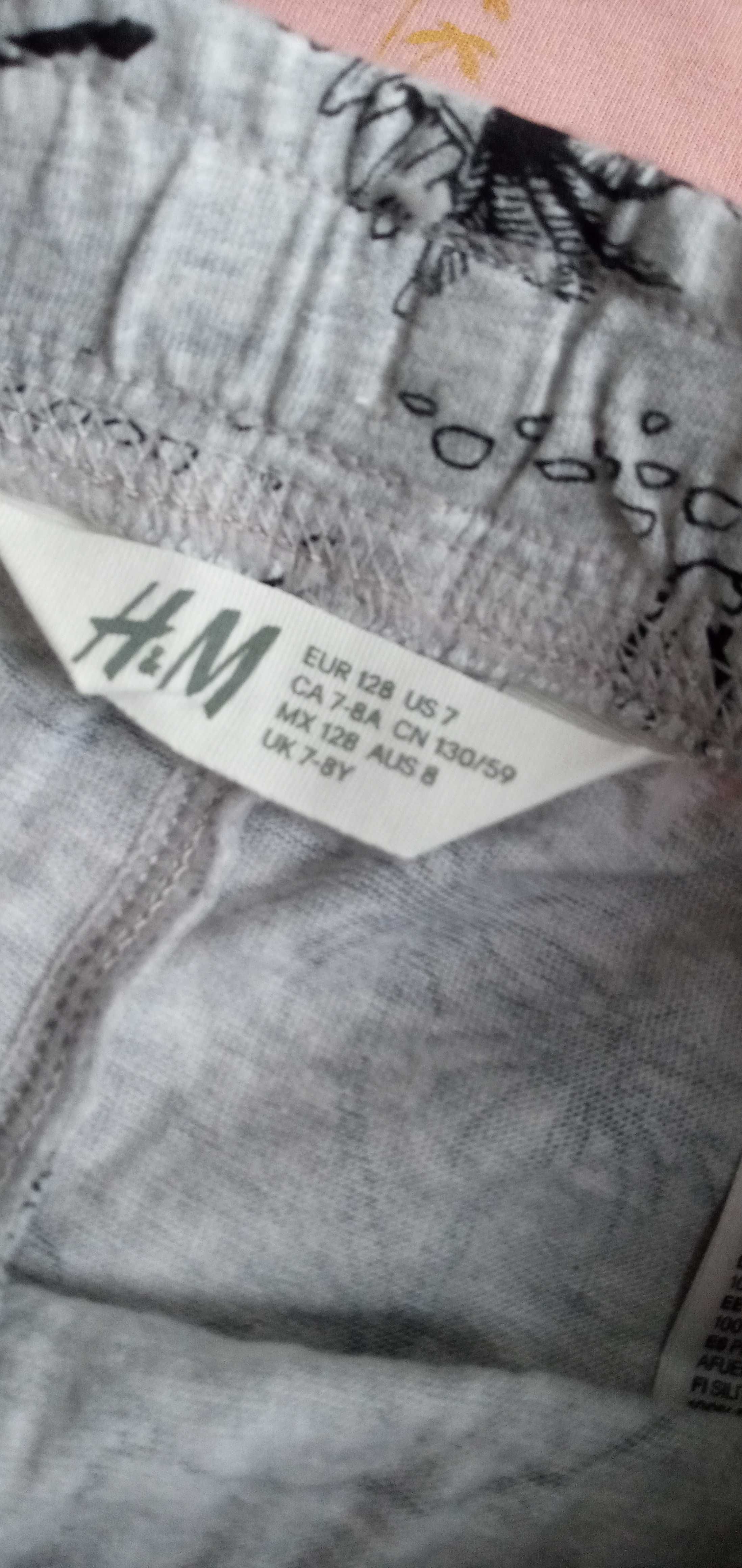 H&m nowe spodenki r.128 Mango koszulka