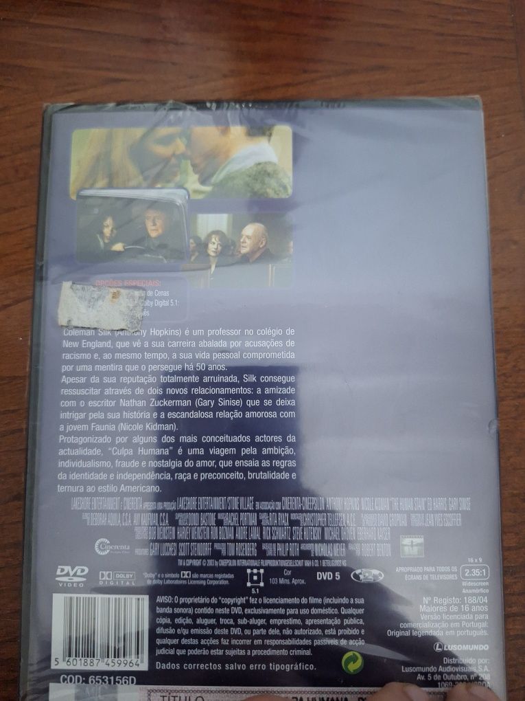 DVD Selado ( A culpa Humana)