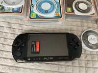 PSP E1004 plus 5 gier, ładowarka oraz karta pamieci 8gb
