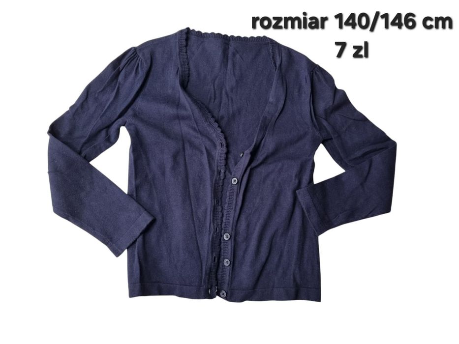 Granatowy kardigan rozmiar 140/146 cm