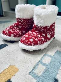 Kapcie świąteczne święta buty Mikołaj 24-25 nowe