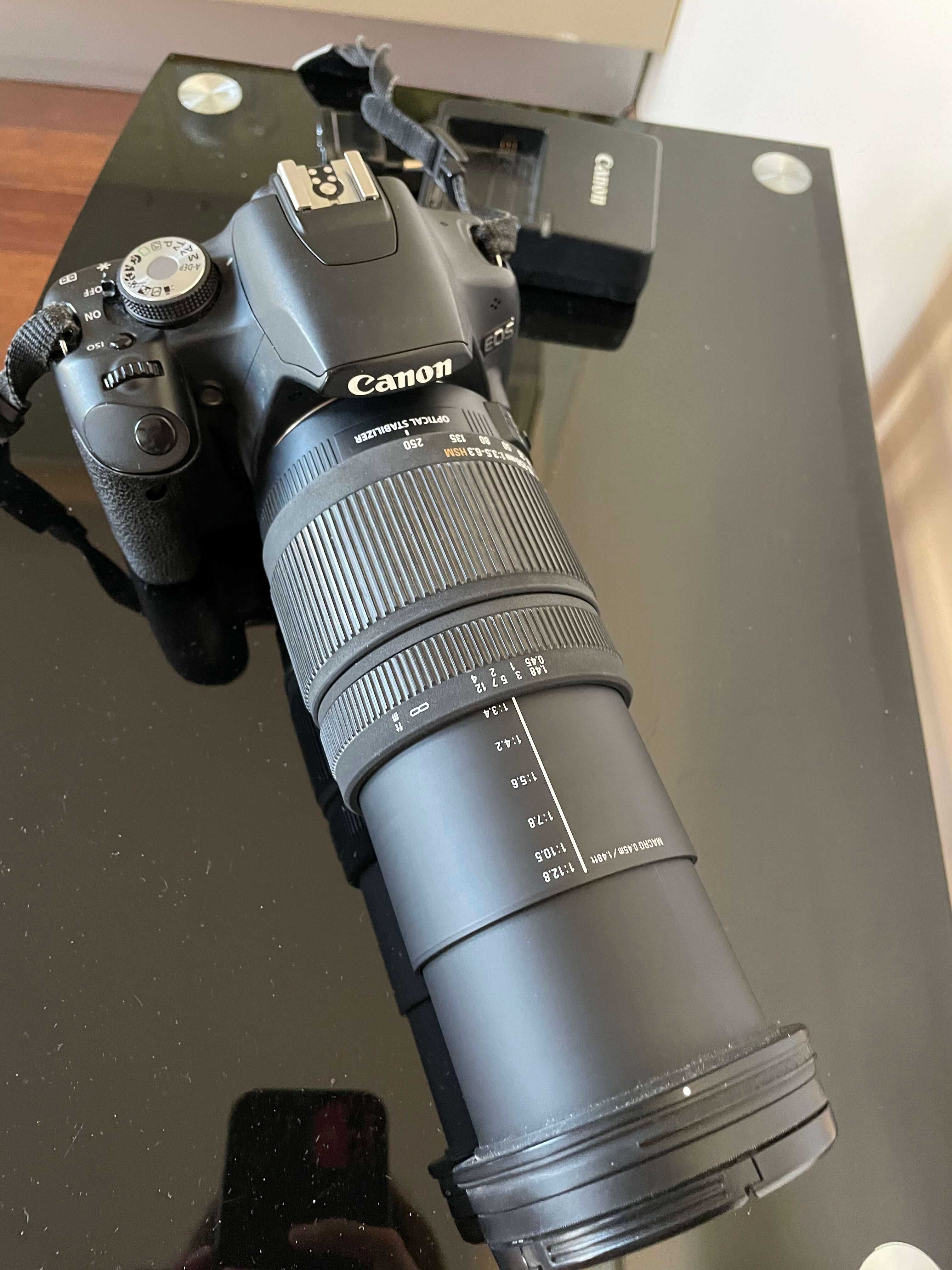 Aparat Canon + obiektyw Sigma
