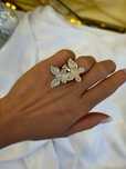 Pierścionek Infinity motyl z diamentami naturalnymi 3.50 Ct