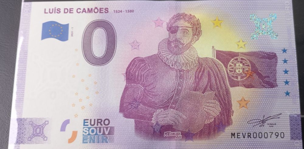 Nota de 0€ portuguesa e estrangeiro
