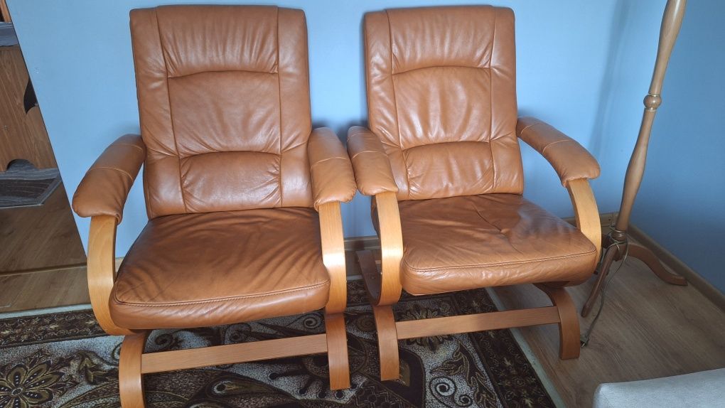 Sofa skórzana i 2 fotele