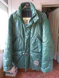 Casaco de Inverno verde, marca Soviet tamanho L, anos 90 (vintage)