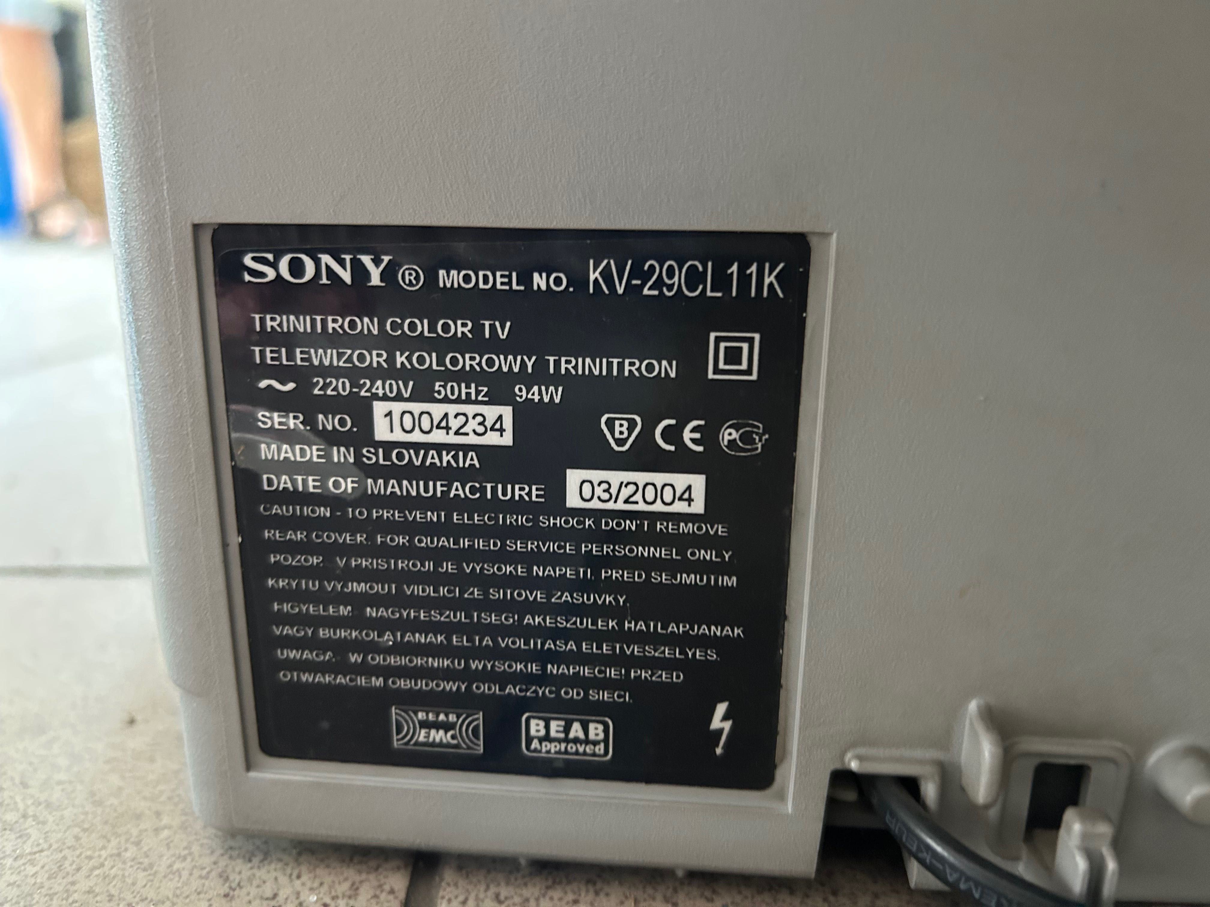 Kultowy Telewizor Sony Trinitron 29" KV-29CL11K Z Dekoderem!