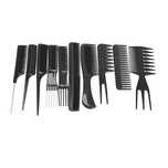 10 Peças Conjunto profissional pentes de cabelo escova de cabelo pente
