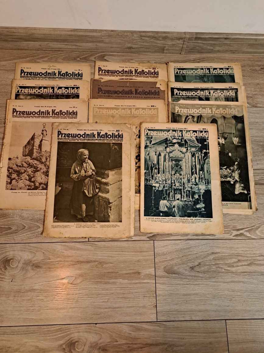 Stare gazety Przewodnik Katolicki lata od 1931 do 1957