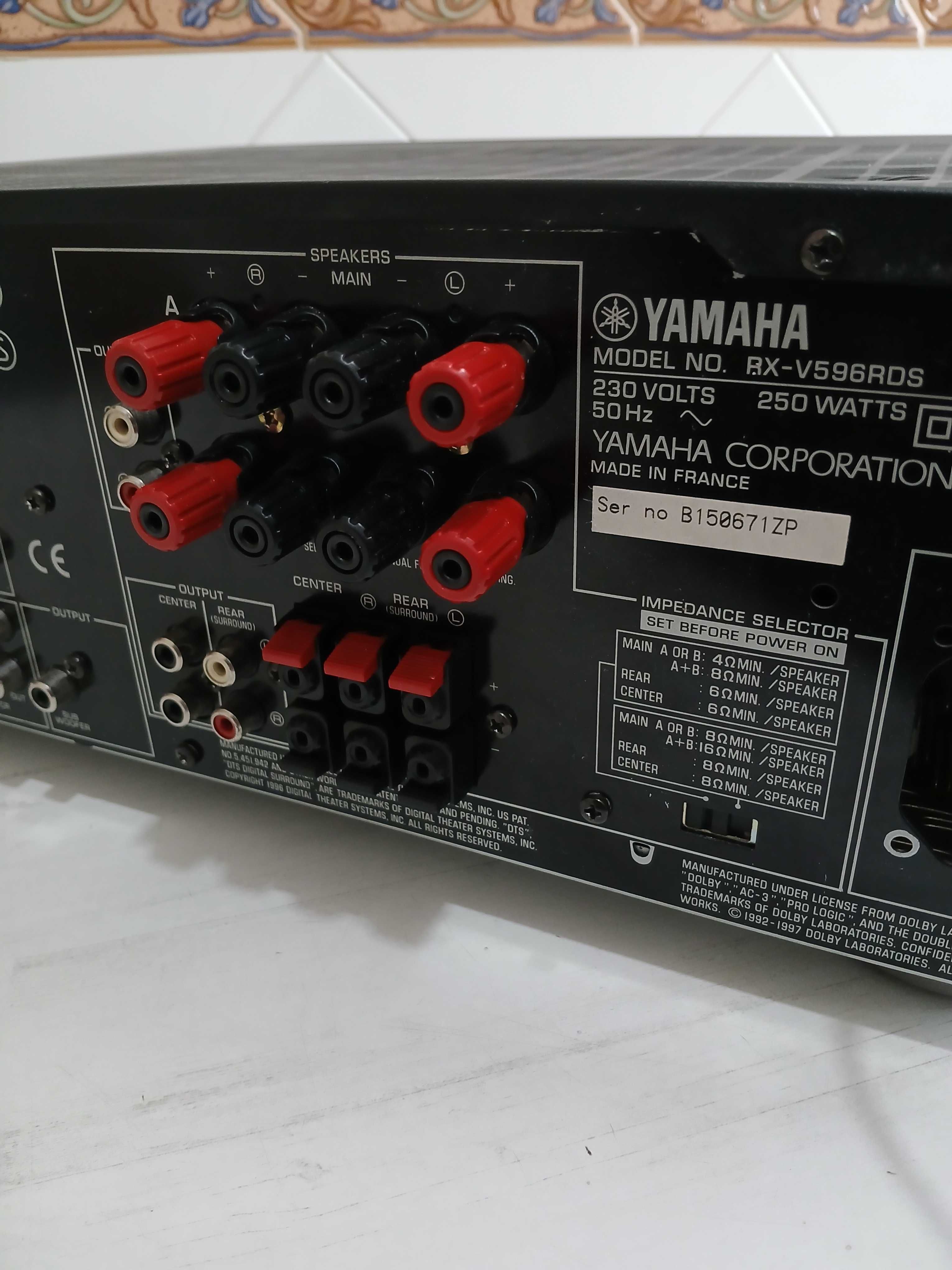 Amplificador YAMAHA RX-V596RDS 100W 5.1 Canais - NÂO LIGA