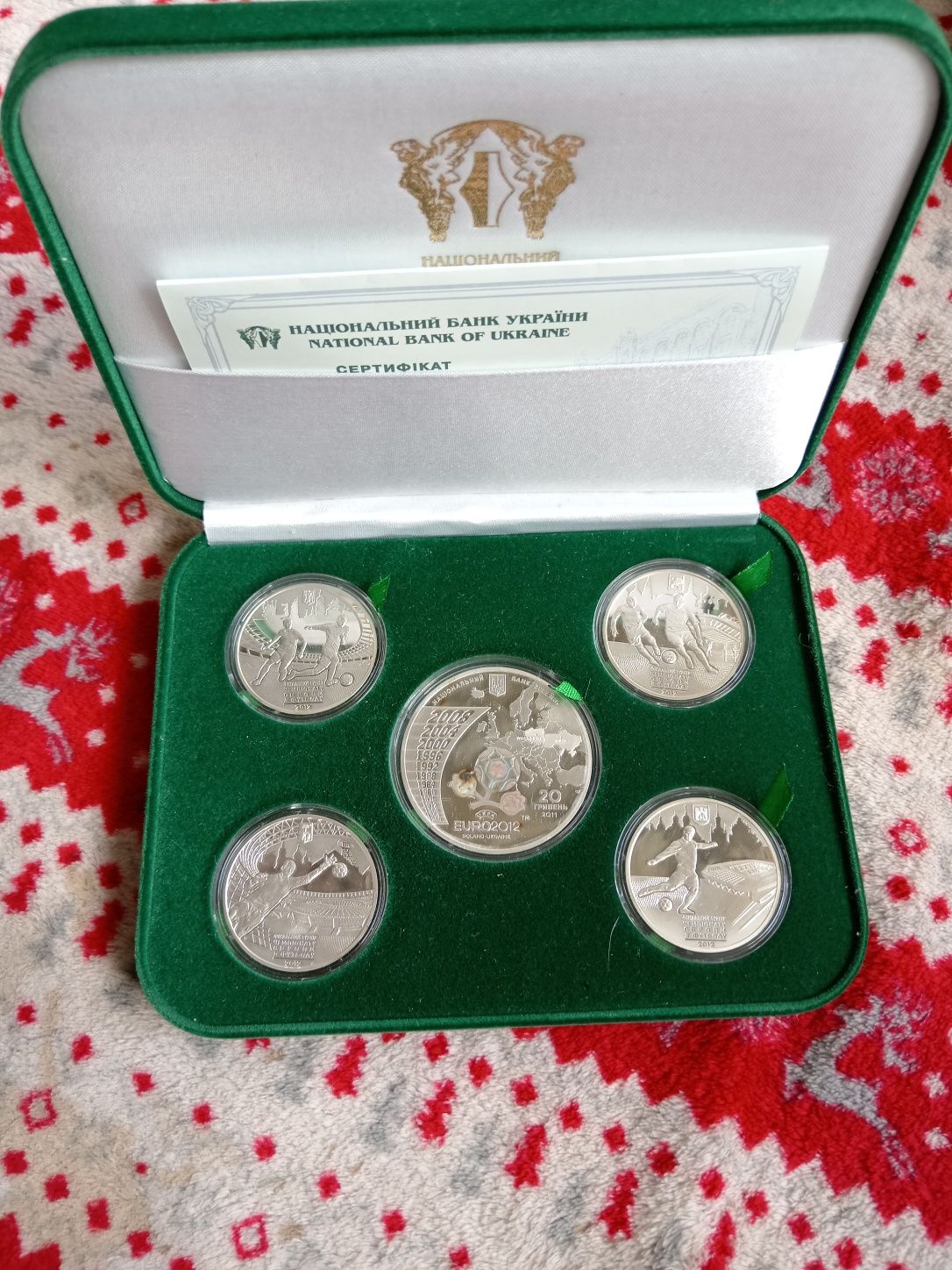 Набор серебряных монет Евро 2012
