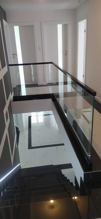 balustrady szklane na rotulach, na szynie, balkony francuskie, poręcz