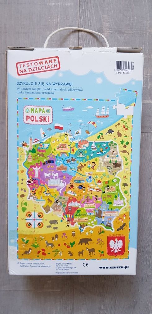 puzzle CZUCZU mapa Polski , stan JAK NOWE