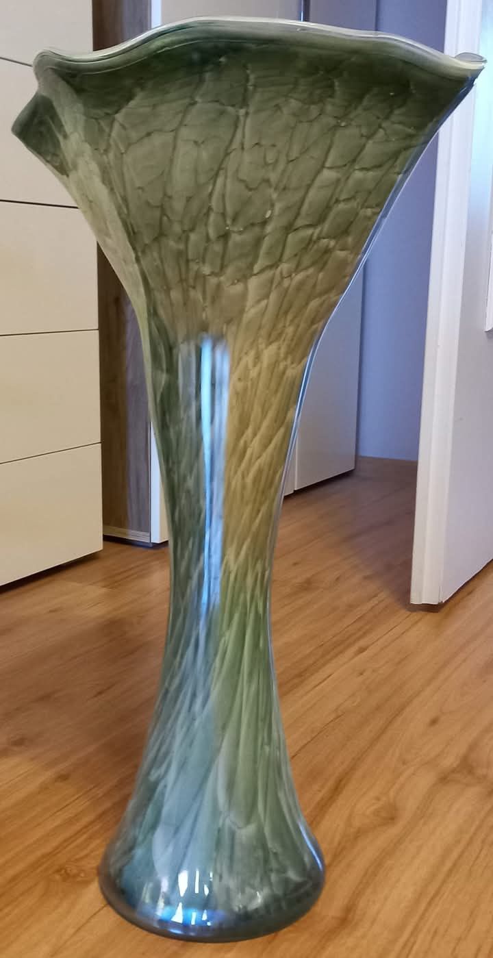 Szklany wysoki 60cm ozdobny podłogowy
