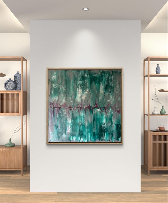 Promo Obraz abstrakcyjny „Breathe in” 100x100 Bartosz Chmielak