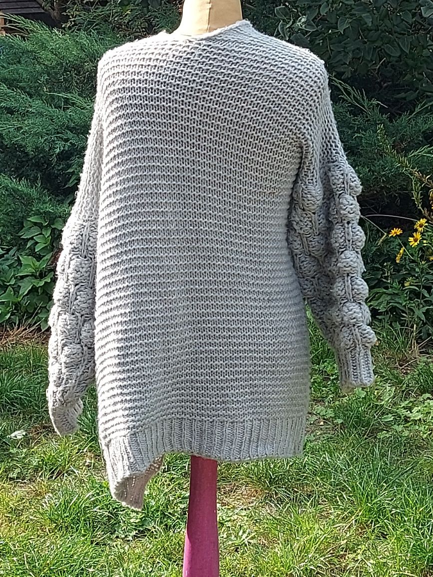 Kardigan damska zimowa rozmiar XL/2XL 10%wełna nietypowy