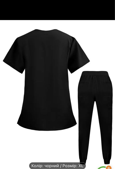 Костюм медичний, жіночий, чорний XL