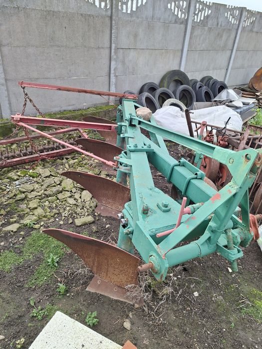 Pług zagonowy z kolczatką  4 skibowy mocny ciężki ruski