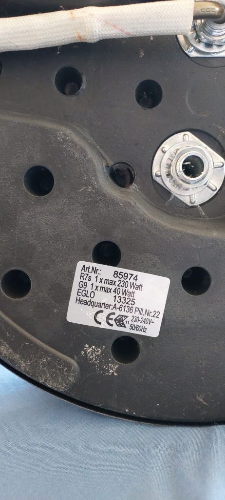 Lampa mosiężna wysoka