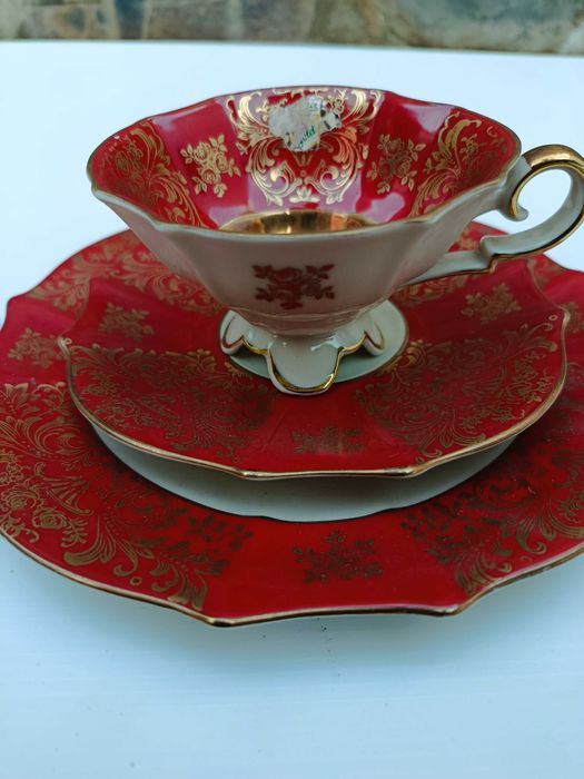 Chávena Vintage Ouro Alemanha Bavaria Alka Marcada