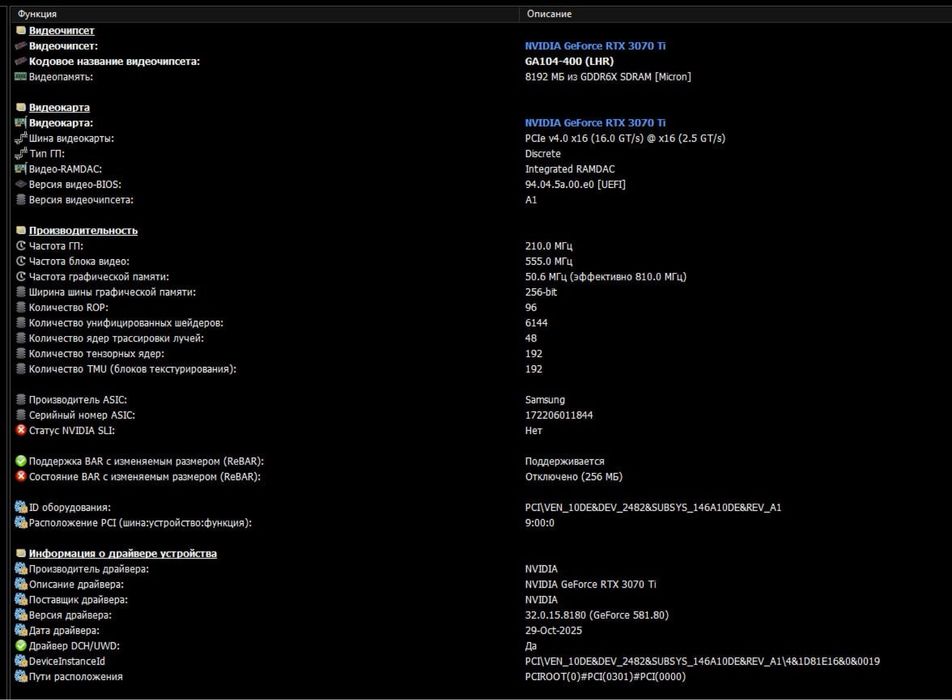 Inno3d RTX 3070 TI 8 GB