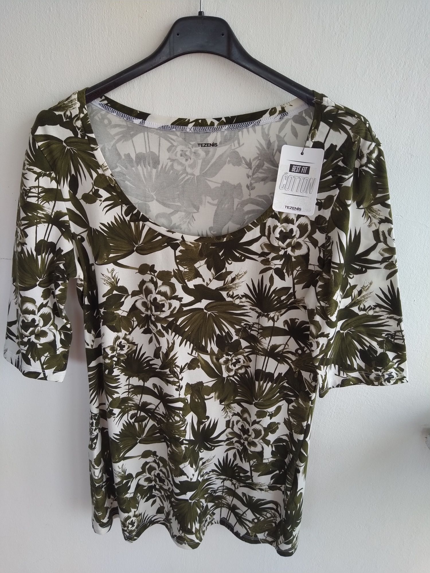 Blusa / Camisola padrão verde - Tezenis - Tamanho L - Nova!