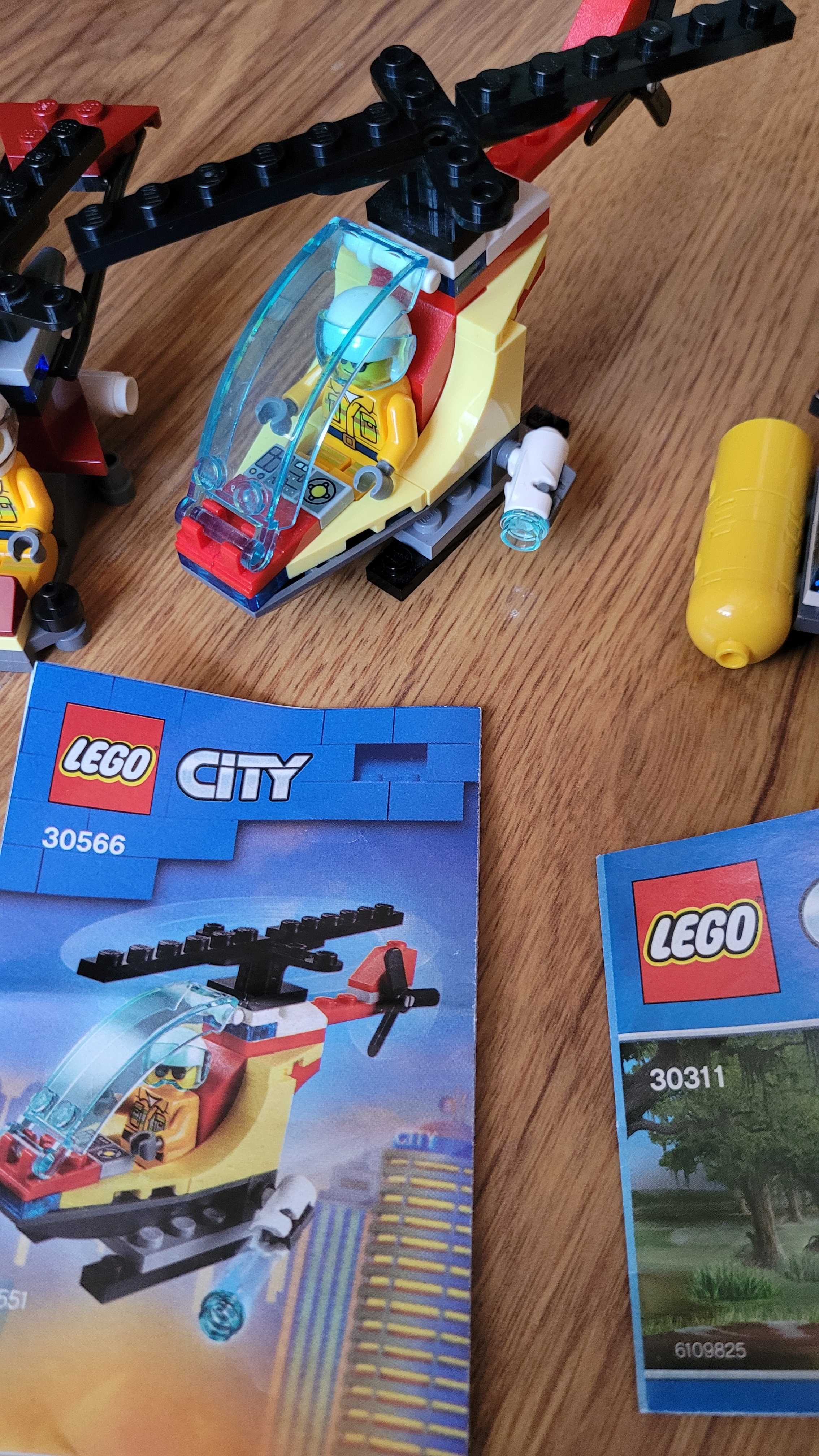 LEGO 4 mini zestawy helikoptery policja straż 30311