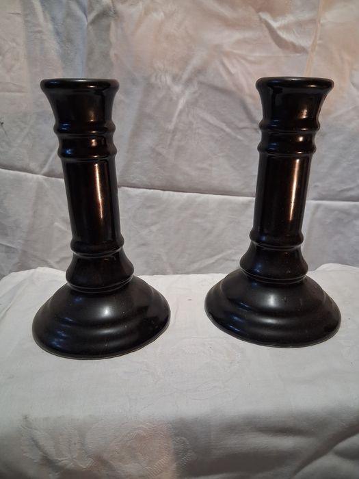 Świeczniki stare ceramiczne