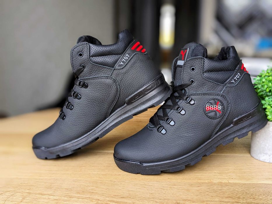 Чоловічі зимові черевики натуральна шкіра Ботинки мужские зимние кожа