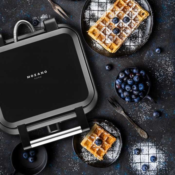 NOWA Gofrownica 2200W MOCNA 2 Chrupiące Gofry nieprzywierająca powłoka
