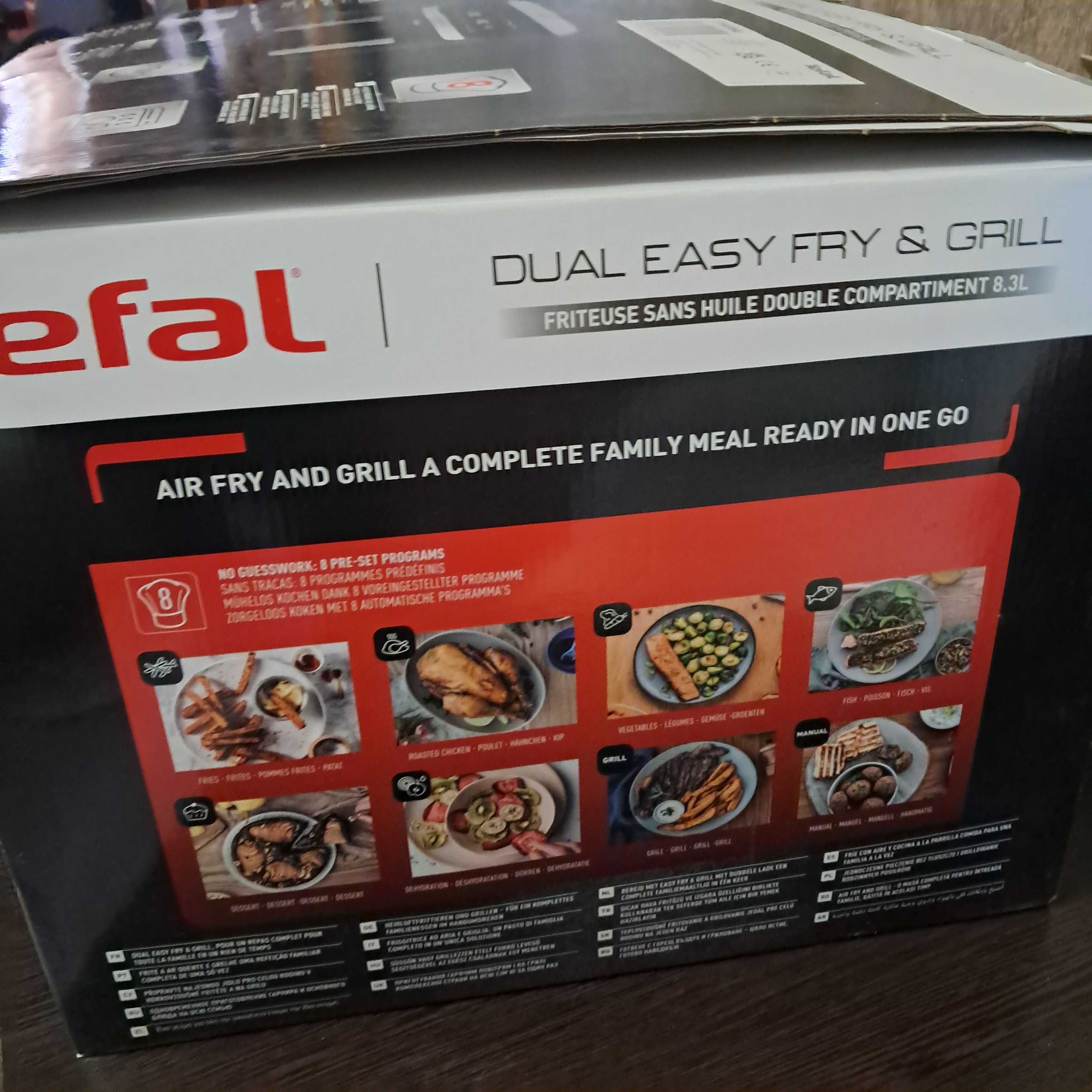 Продам аэрогриль Tefal Dual Easy 
Fry&Grill  EY905B