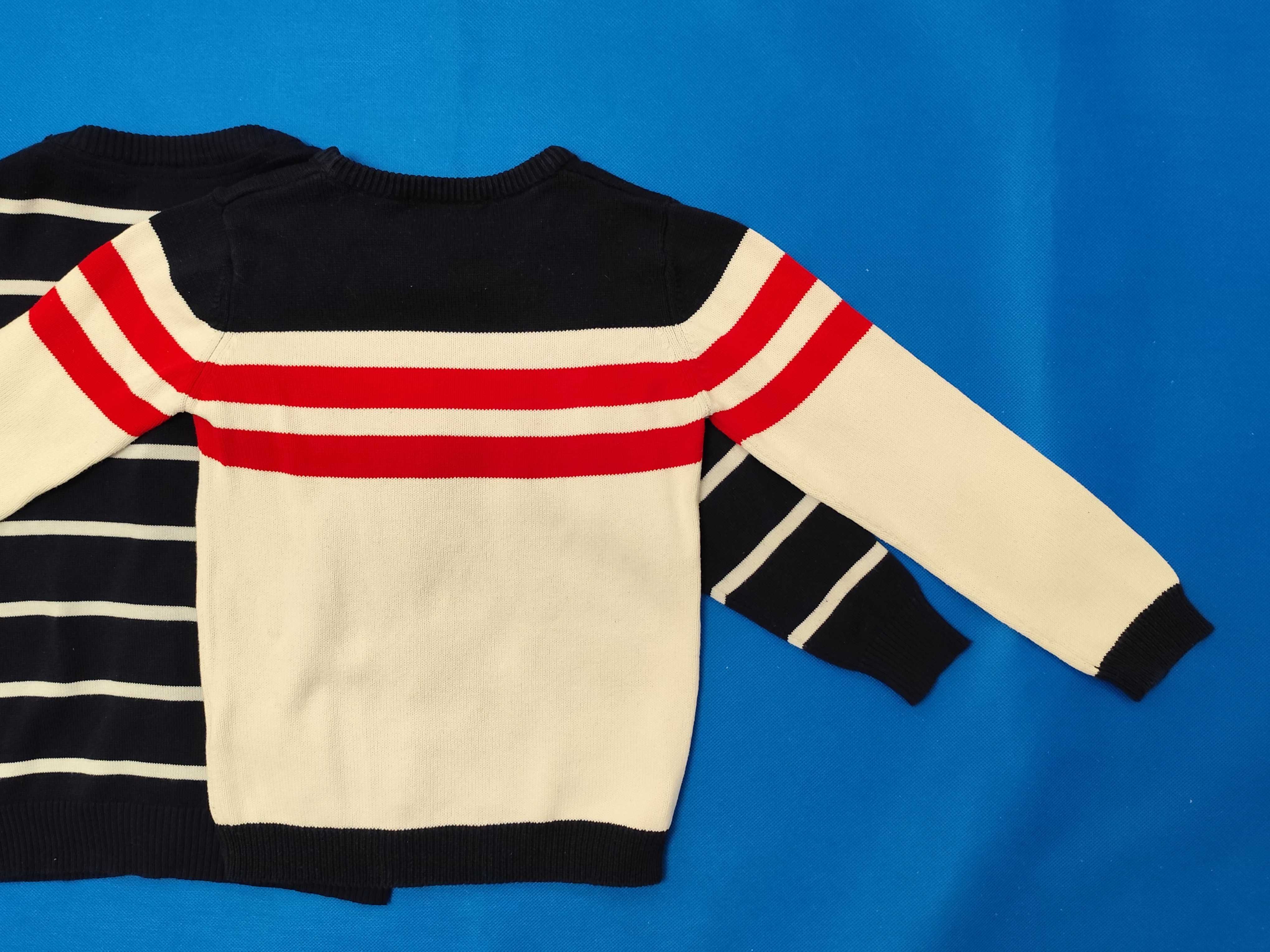 Elegancki sweter chłopięcy 134 cm 8-9 lat komplet 2 sztuki