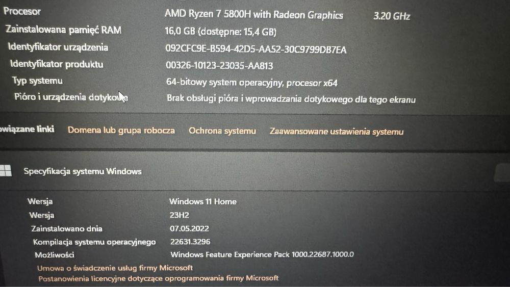 Asus a15 TUF - laptop gaming ryzen 7 + rtx 3060 / ssd 512 / 16gb ram