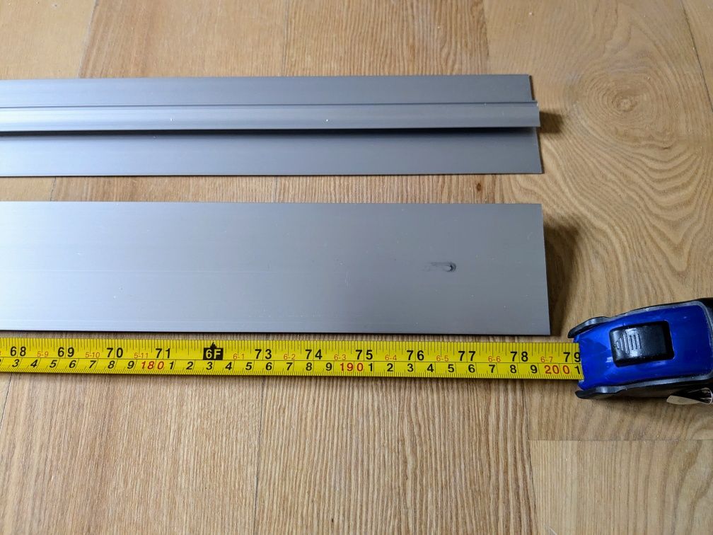 Ikea SKYTTA szyna do ramy drzwi przesuwnych 3 tory srebrny aluminium
