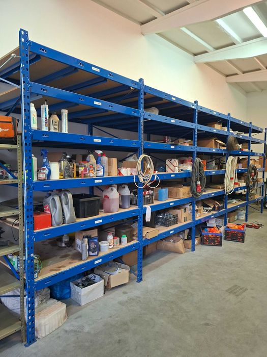 Zestaw Promag regały magazynowe, nośność 350 kg, używane, stan dobry