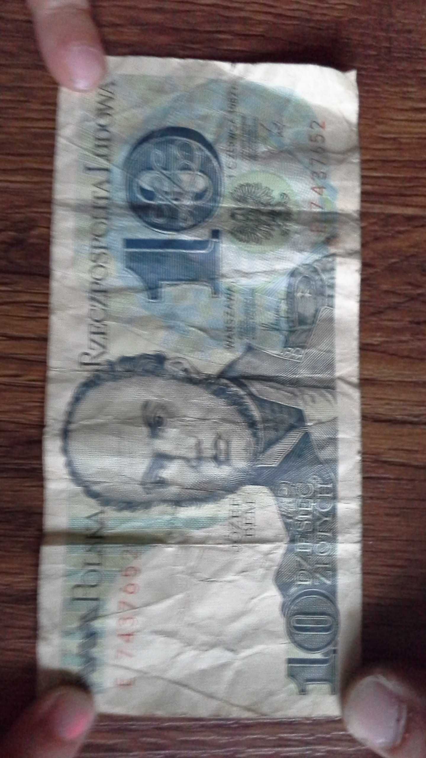 Banknot 10zl 10zł z 1982 roku z czasów PRL