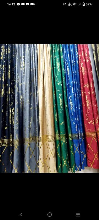 Zasłony nowe welur szary złoty marmur greckim wzorem Versace