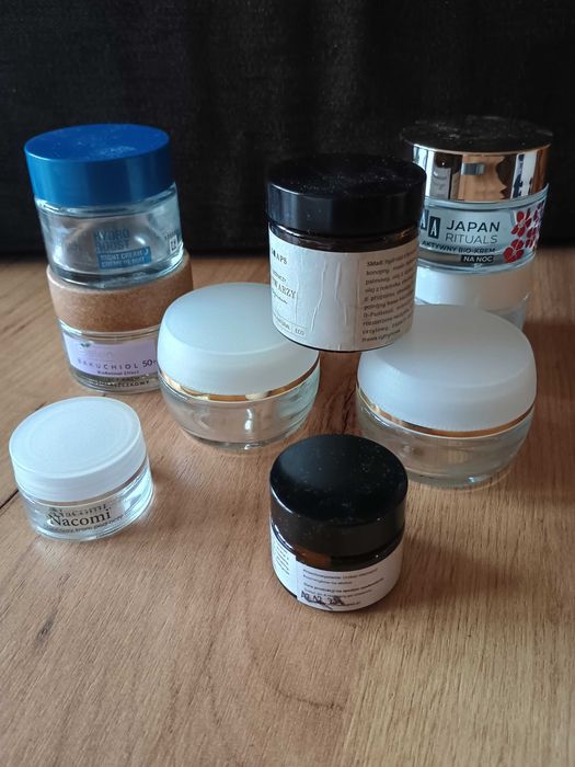 Szklane pojemniczki po kremach - 15ml i 50 ml