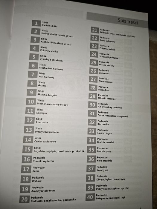 Nowy zestaw instrukcja obsługi katalog+linka licznika jawa 350