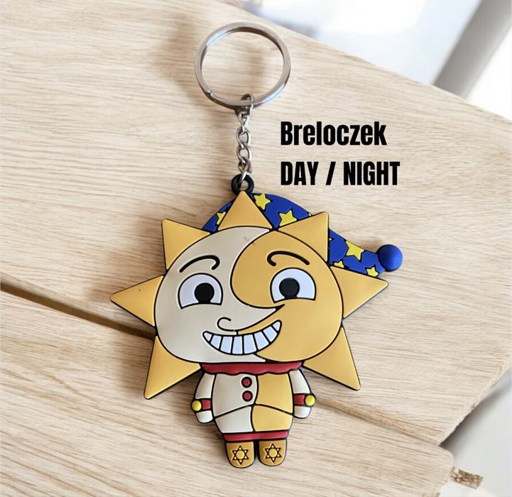 Zawieszka brelok breloczek promyk słońca dzień i noc kreskówka keyring