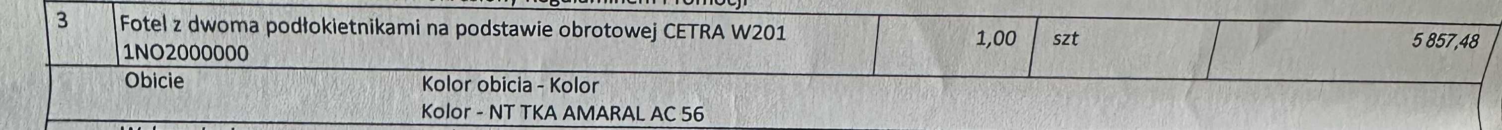 Fotel obrotowy KLER CETRA W201 NOWY OKAZJA