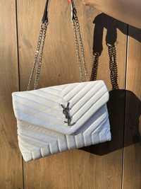 Жіноча сумочка Yves Saint Laurent 30 silver white