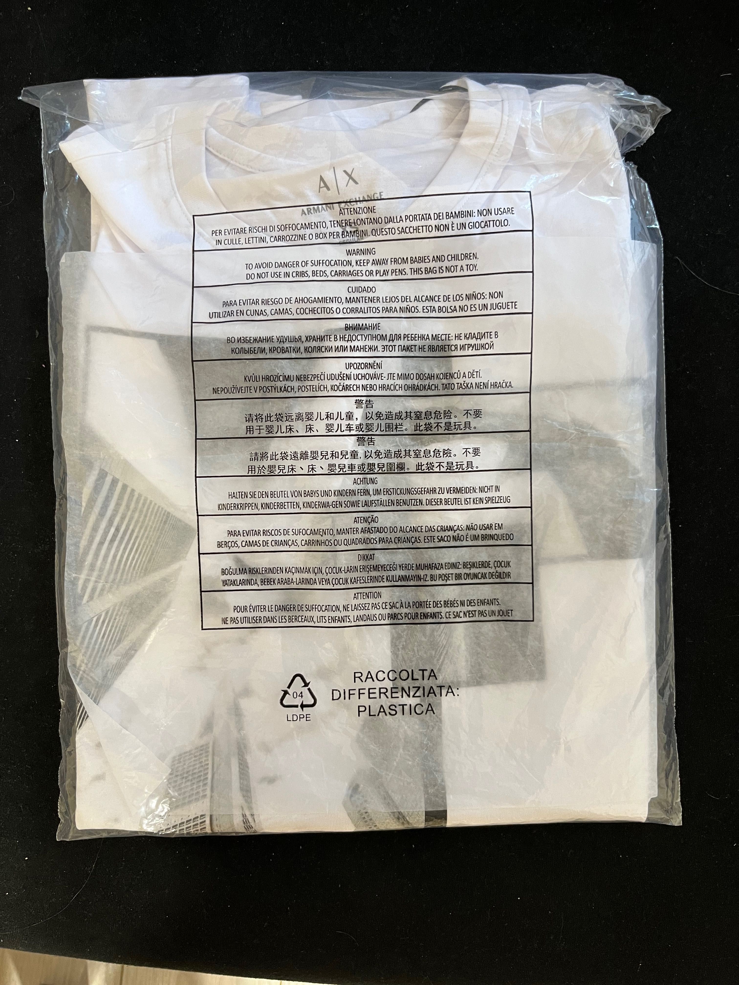 Armani exchange - biały t-shirt z nadrukiem NOWY !